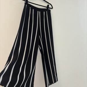 Who What Wear Stripped Pants Sz 4 Black Goth Emo Grunge Professional Work Career